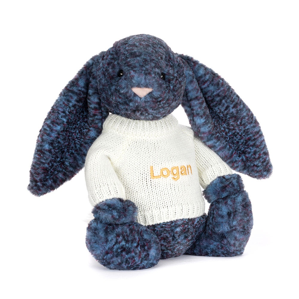 Hopscone Luxe Bunny with Personalised Cream Jumper