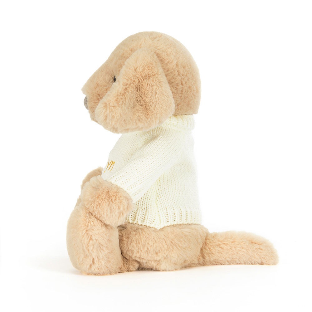 Alternative view of Bashful Luxe Puppy Orlando with Personalised Cream Jumper