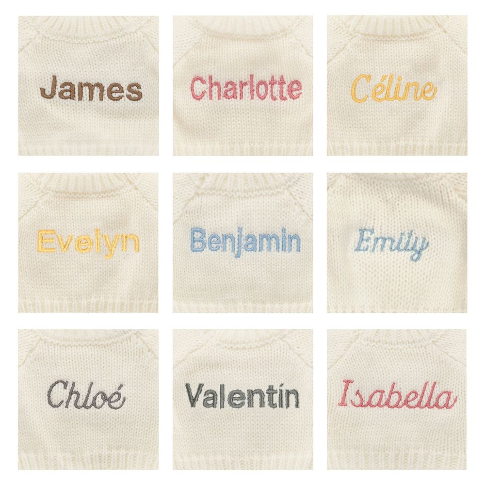 Alternative view of Blossom Cream Bunny 'Berry' with Personalised Cream Jumper