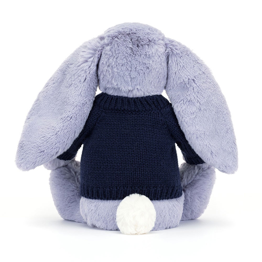 Bashful Viola Bunny with Personalised Navy Jumper - Image 4