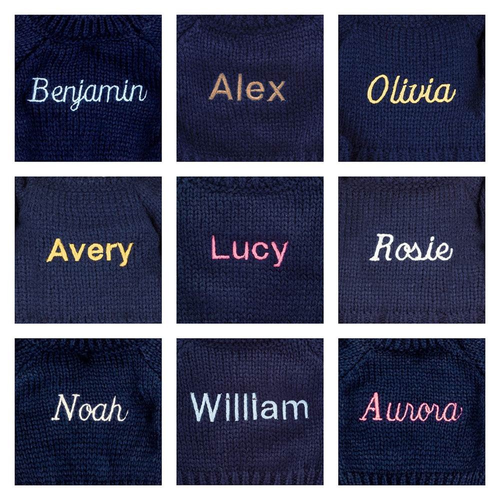 Alternative view of Bashful Luxe Bunny Willow with Personalised Navy Jumper