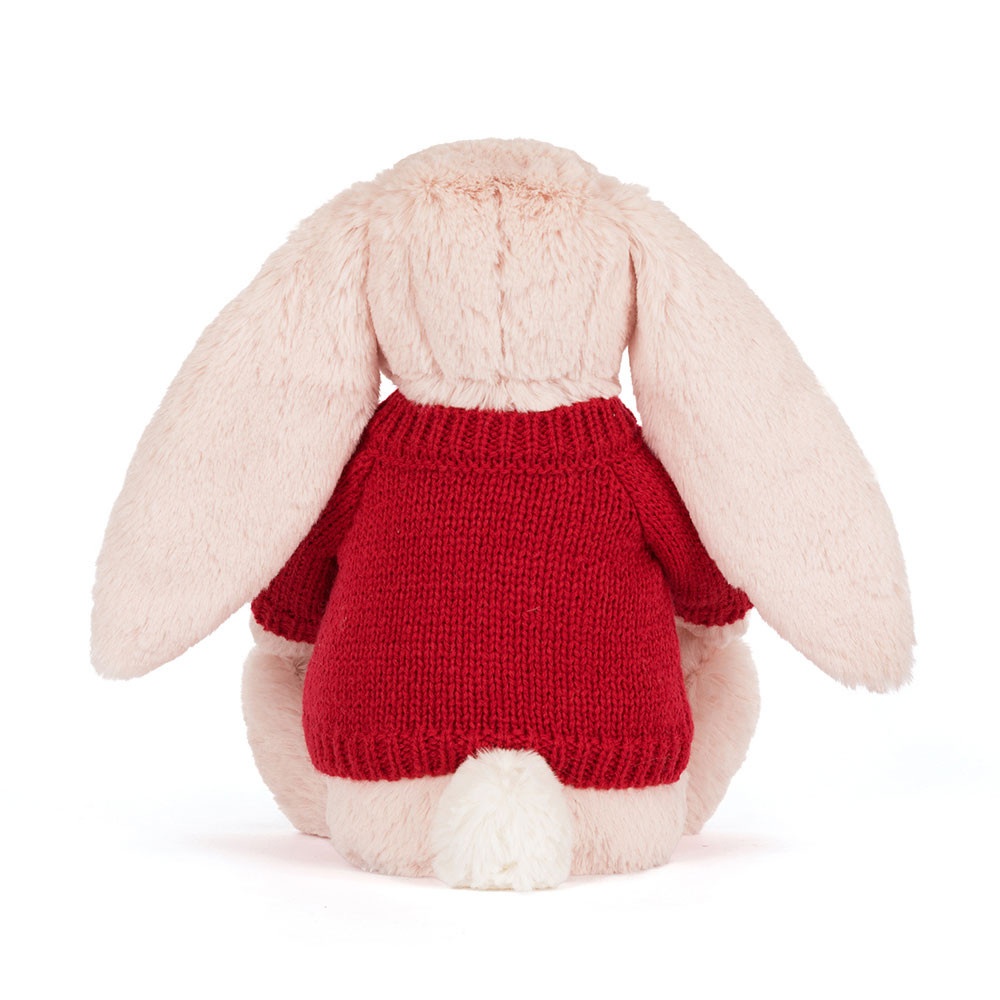Blossom Blush Bunny 'Cherry' with Personalised Red Jumper - Image 4