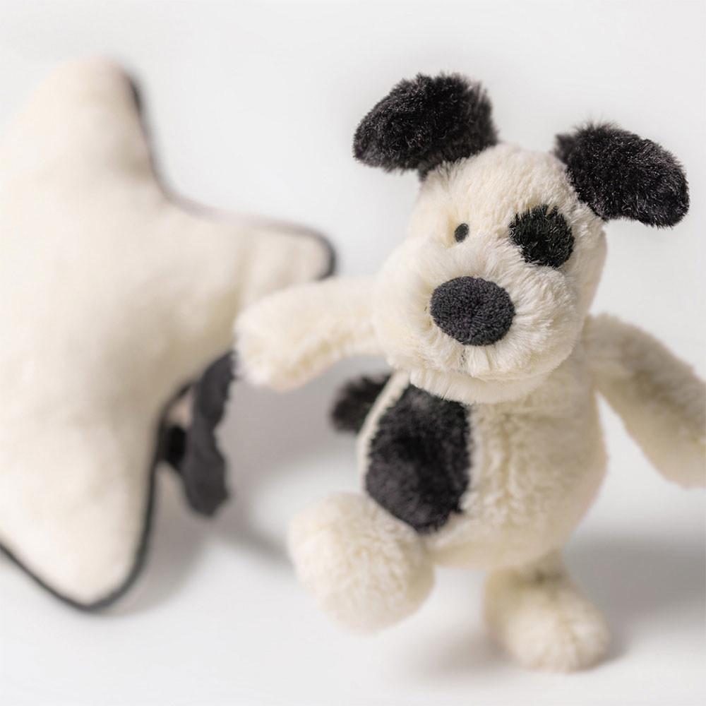Alternative view of Bashful Black & Cream Puppy Musical Pull