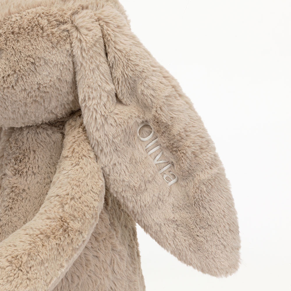 Alternative view of Personalised Bashful Beige Bunny Huge