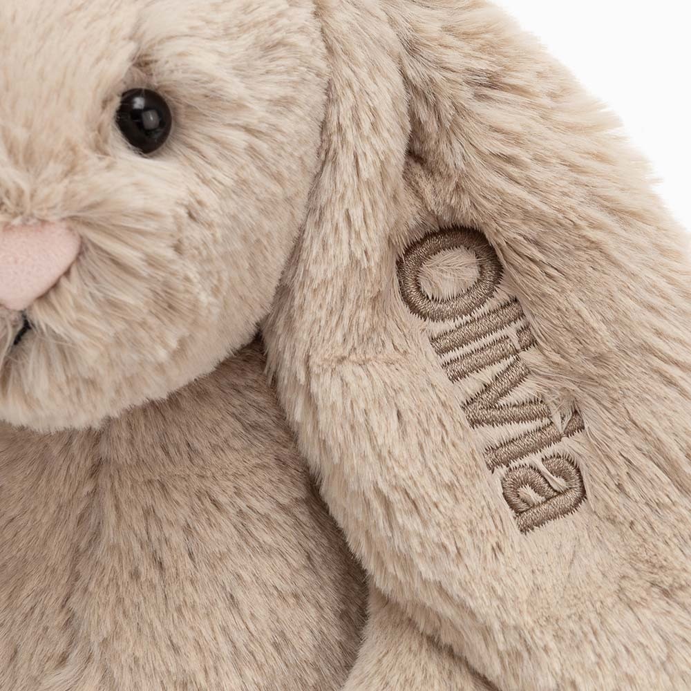 Alternative view of Personalised Bashful Beige Bunny Medium