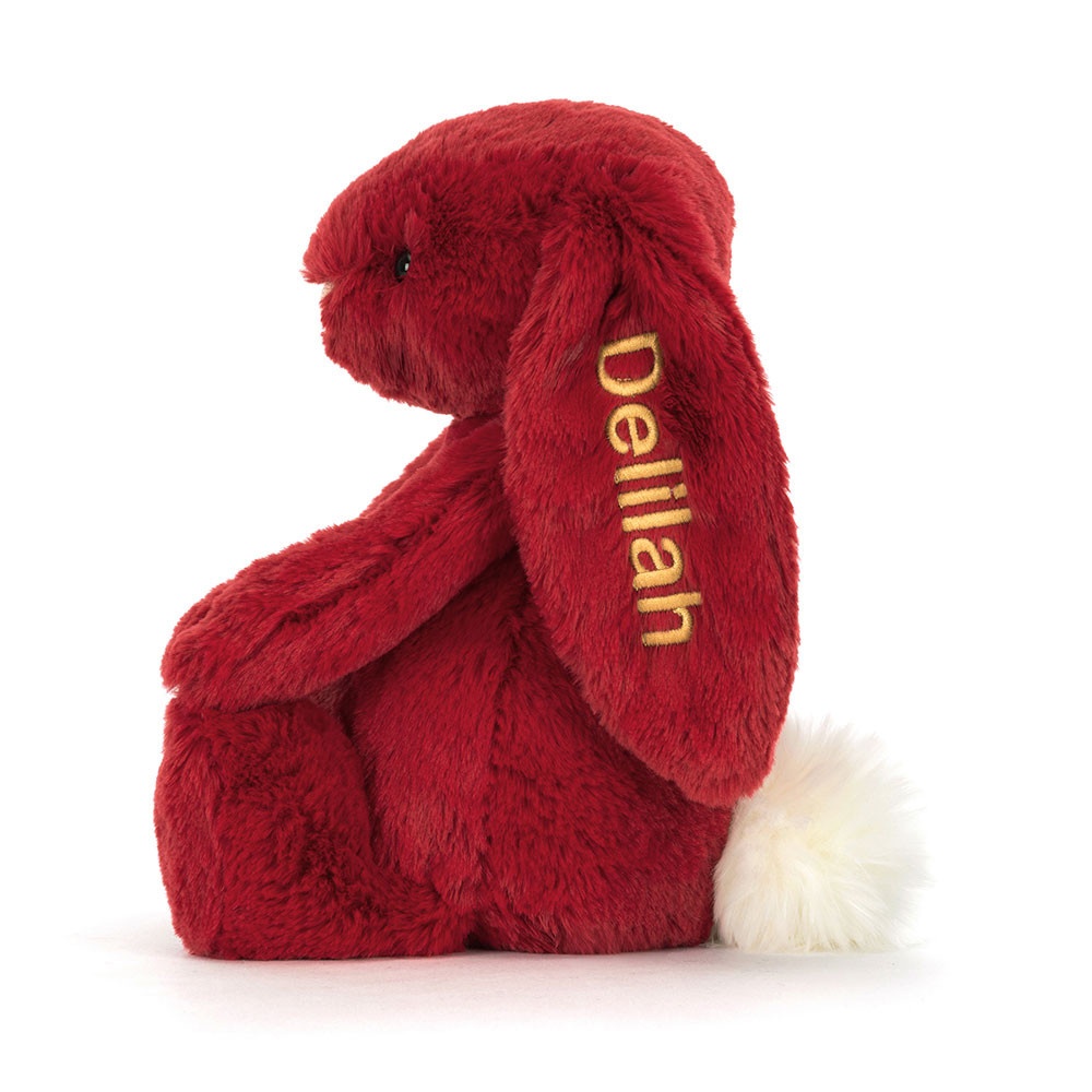 Personalised Bashful Luxe Bunny Scarlett Medium - Image 3