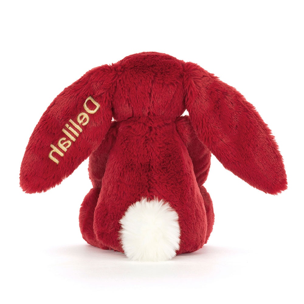 Personalised Bashful Luxe Bunny Scarlett Medium - Image 4