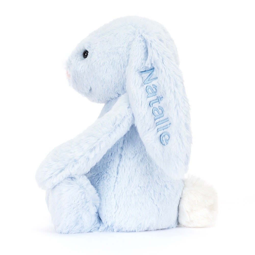 Alternative view of Personalised Bashful Blue Bunny Medium