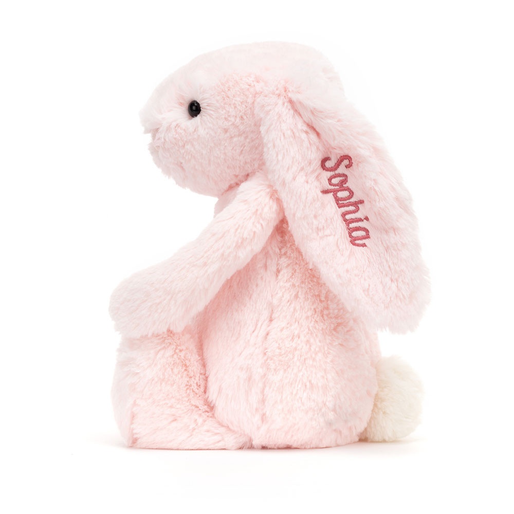 Alternative view of Personalised Bashful Pink Bunny Medium