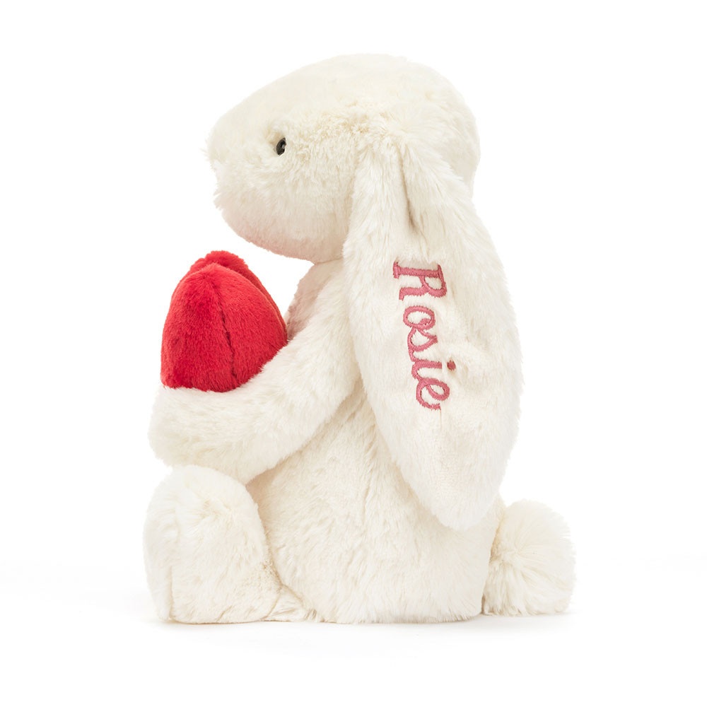 Alternative view of Personalised Bashful Red Love Heart Bunny Medium