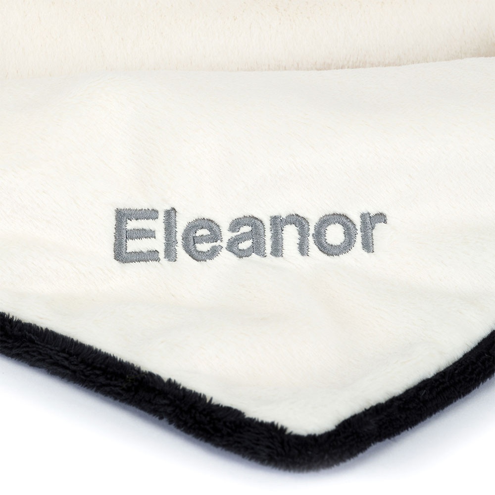 Alternative view of Personalised Bashful Black & Cream Puppy Blankie