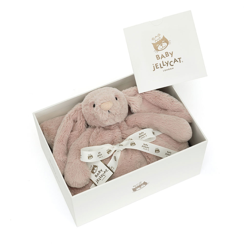 Personalised Bashful Luxe Bunny Rosa Blankie - Image 5