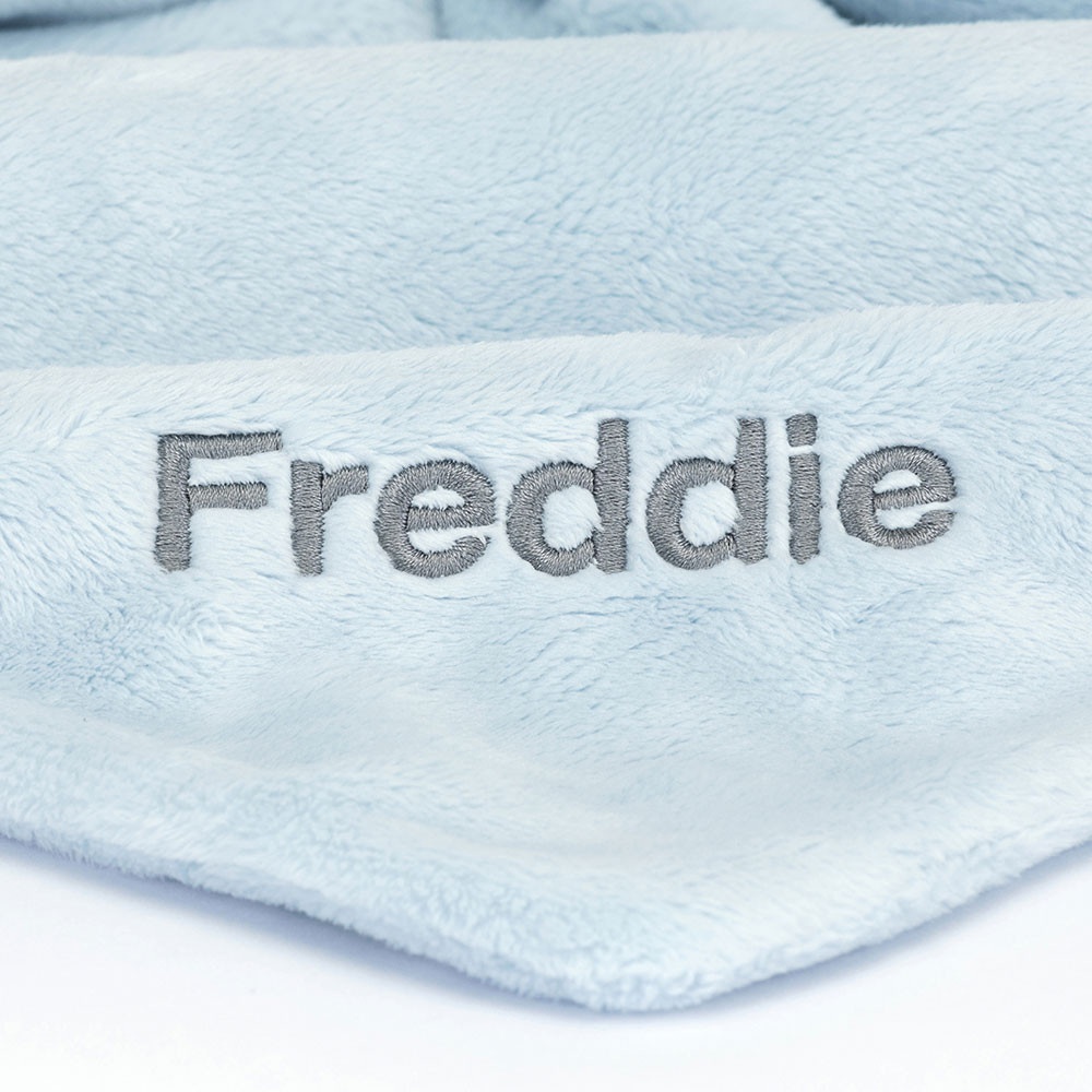 Alternative view of Personalised Bashful Blue Bunny Soother