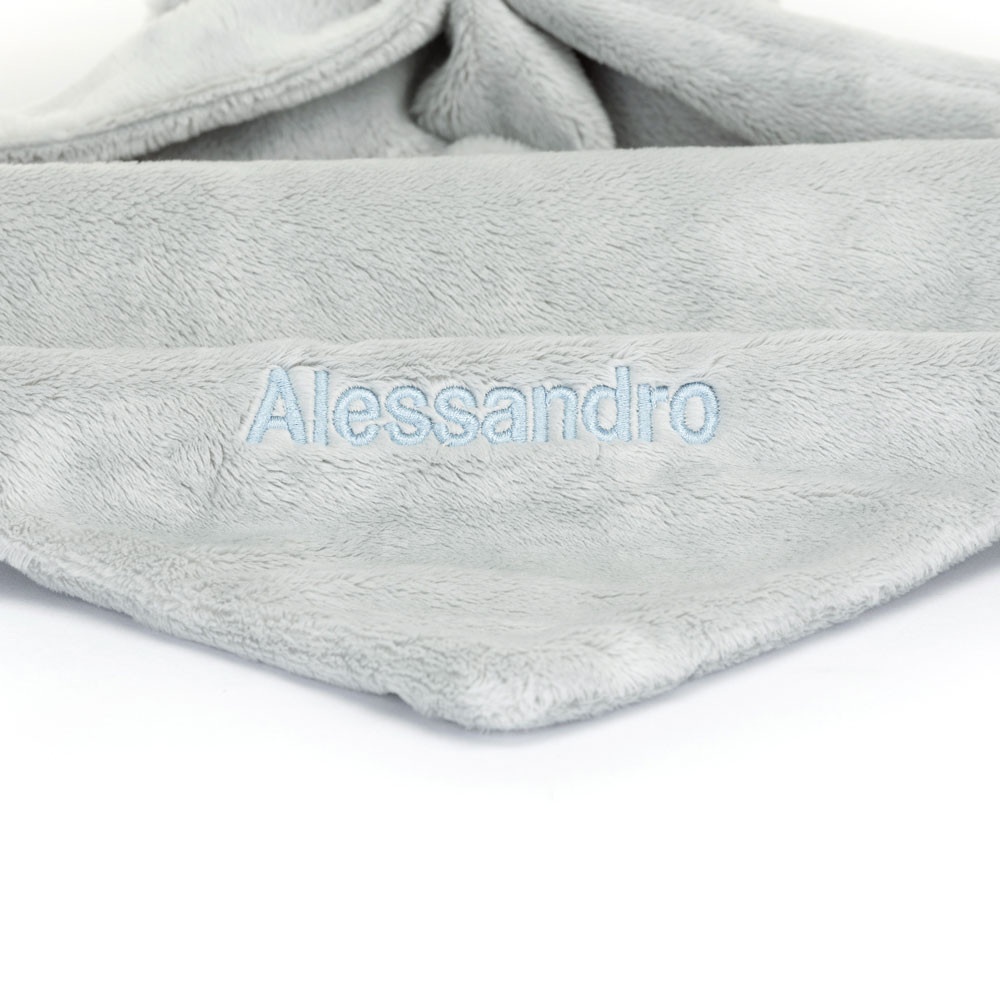 Alternative view of Personalised Bashful Silver Bunny Soother