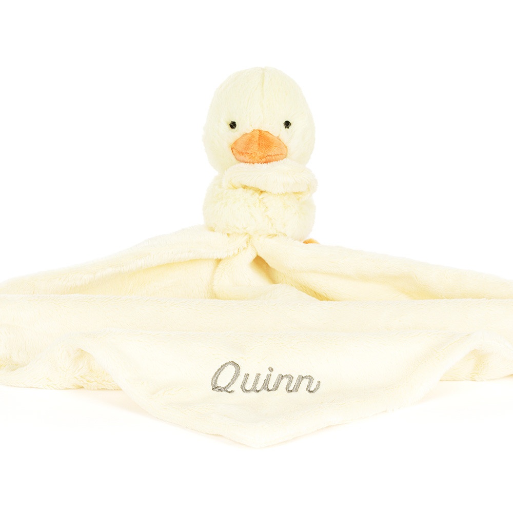 Alternative view of Personalised Bashful Duckling Soother
