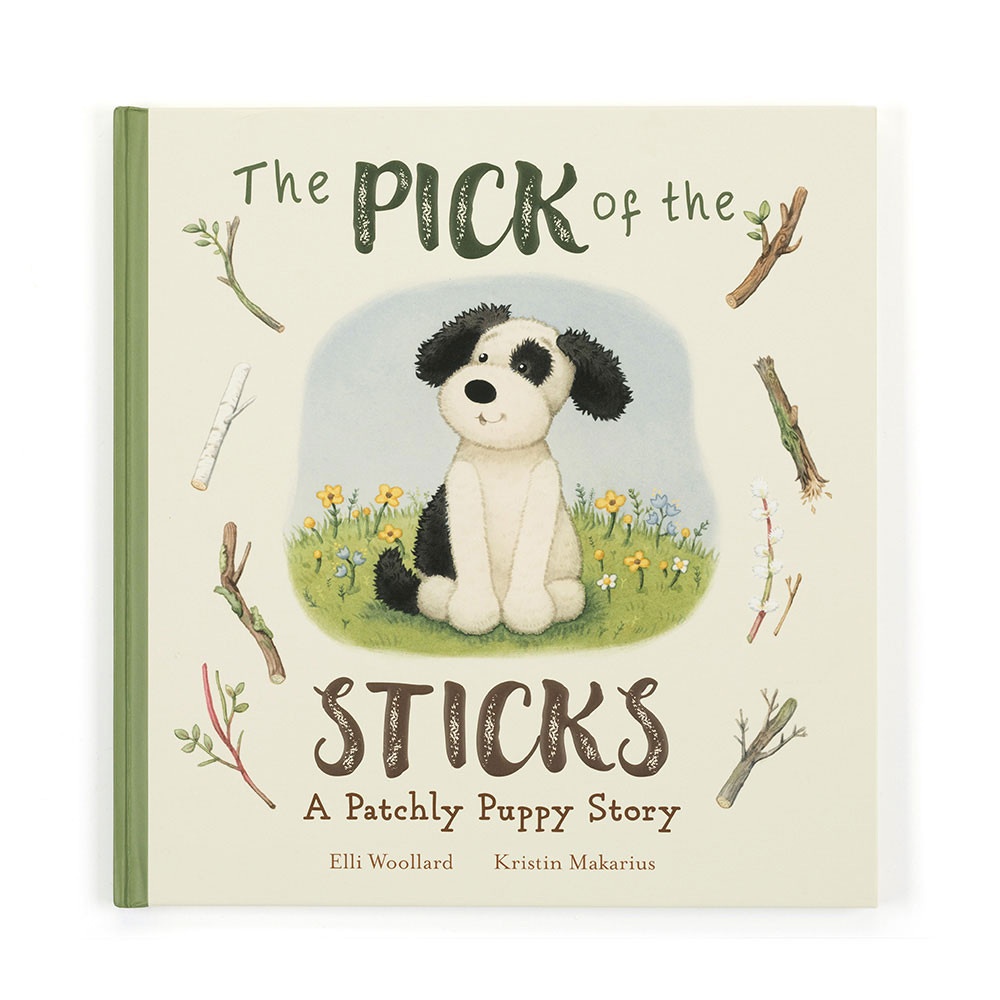 Alternative view of The Pick of the Sticks Book and Bashful Black & Cream Puppy Medium